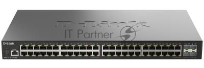 Коммутатор D-Link DGS-1210-52X/ME/C1A, 48×1 Гбит/с + 4×10 Гбит/с SFP+, управляемый