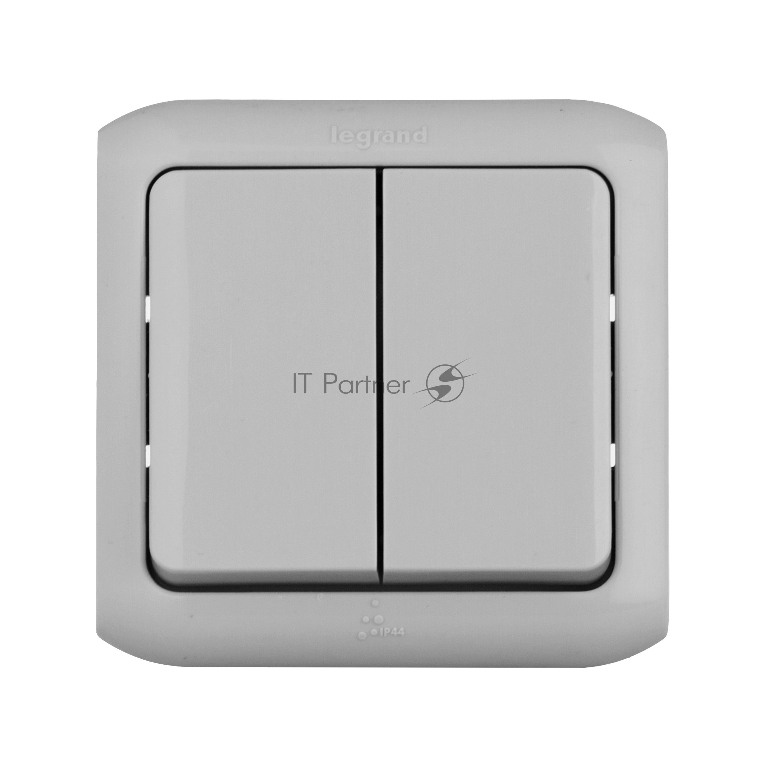 Legrand Legrand 782331 Переключатель двухклавишный IP44 (Серый)