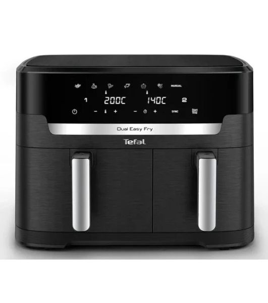 Аэрогриль Tefal Dual Easy Fry Flex EY9228E0 черный, 2700 Вт, 9 л, сенсор, 6 программ