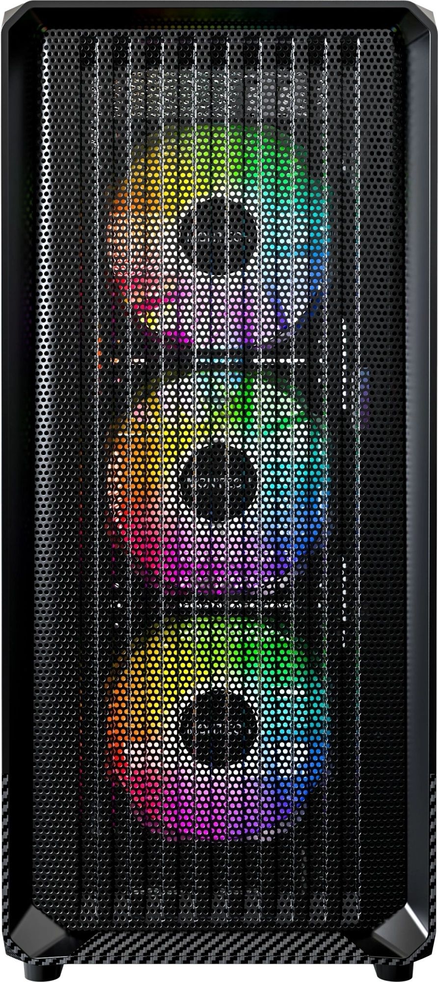 Компьютерный корпус Montech X5 черный без БП ATX 4x120мм 1xUSB2.0 1xUSB3.0 audio bott PSU