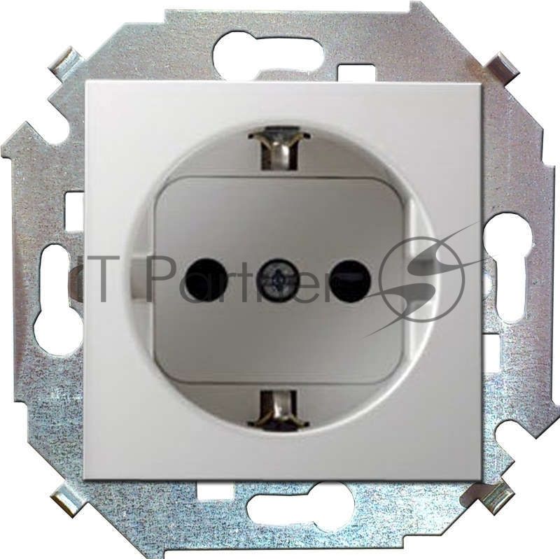 Механизм розетки 1-м СП Simon15 с заземл. белый Simon 1591432-030