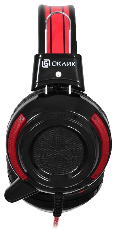 Проводные наушники Oklick HS-G300 черный/красный, полноразмерные, Jack 3.5 мм