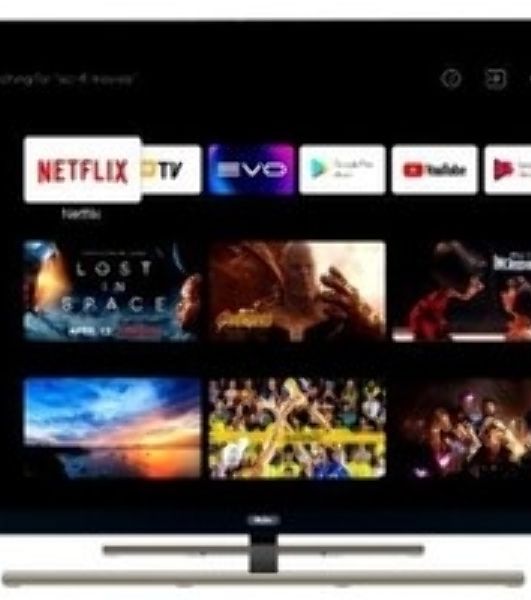 Телевизор Haier 55" DH1VMED01RU черный/серый QLED 4K UHD 120Hz Smart TV Google