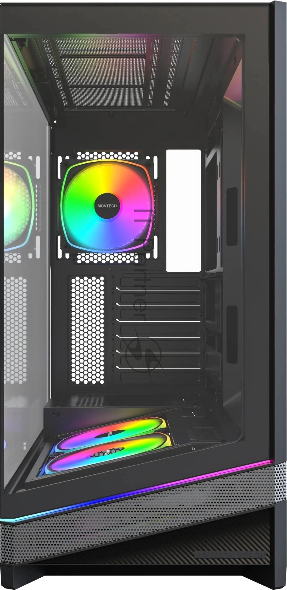 Корпус Montech SKY 3 черный без БП ATX 8x120mm 5x140mm 2xUSB3.0 audio bott PSU