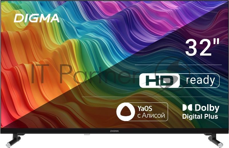 Телевизор Digma 32" DM-LED32SBB32 черный LED HD 60Hz Smart