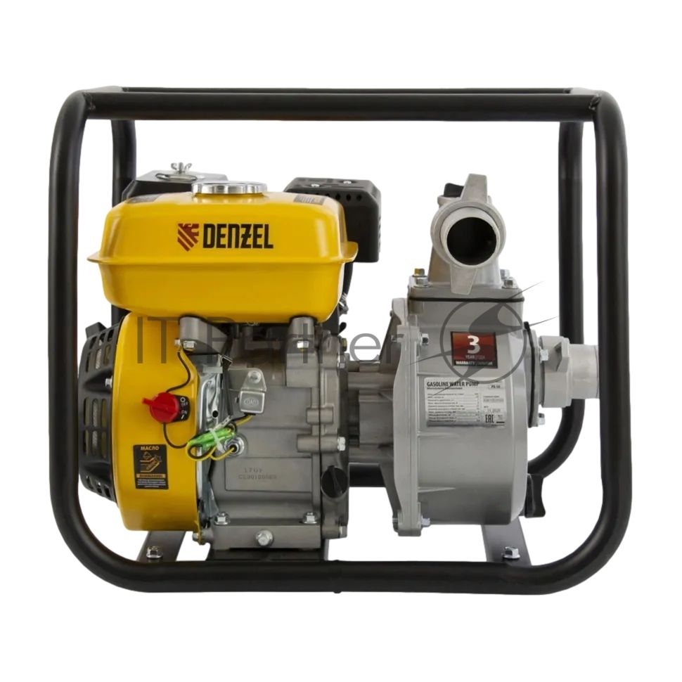Мотопомпа бензиновая Denzel PX-50 для чистой воды, 7 л.с., 2", 600 л/мин, глуб 8 м, напор 30 м