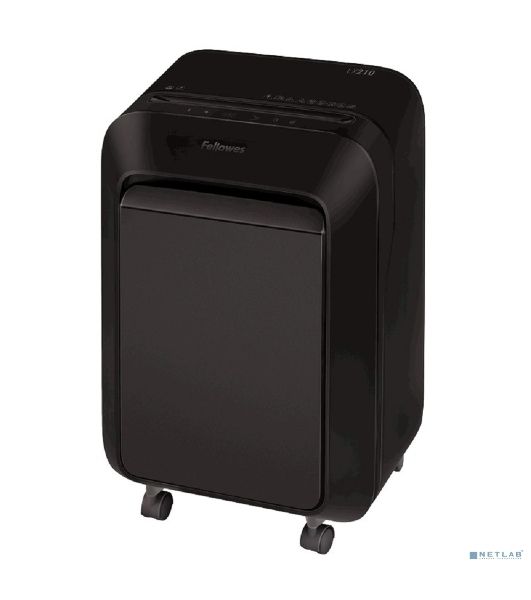 Шредер Fellowes PowerShred LX210 черный (секр.P-4) перекрестный 16лист. 23лтр. скрепки скобы пл.карты