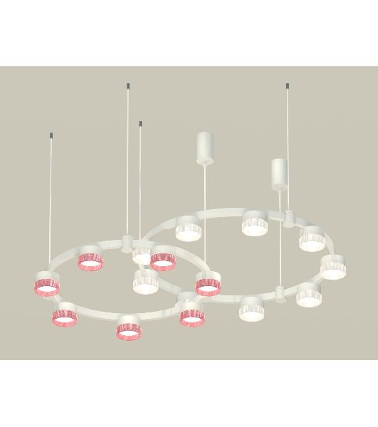 Светильник Ambrella light XR92081310/16 WH/CL/PI белый песок/прозрачный/розовый GX53 (A9208, C9241, C9236, N8480, N8486)