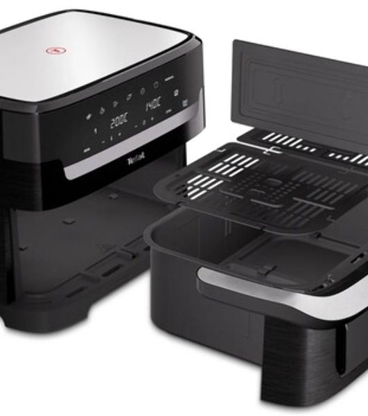 Аэрогриль Tefal Dual Easy Fry Flex EY9228E0 черный, 2700 Вт, 9 л, сенсор, 6 программ