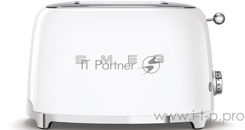 Тостеры SMEG Тостеры SMEG/ Стиль 50-х г.г, 2 ломтика, корпус из нержавеющей стали, 6 уровней поджаривания, белый