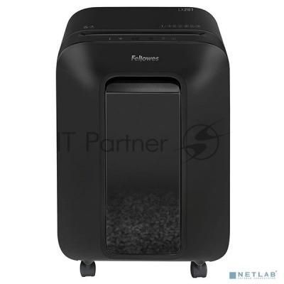 Шредер Fellowes Powershred LX201, черный, DIN P-5, 2х12 мм, 12 лст., 22 лтр., Jam Proof™, SafeSense