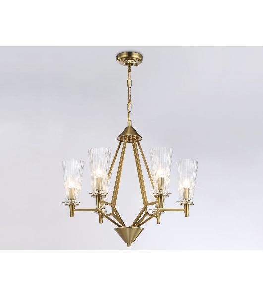 Светильник Ambrella light TR3231/6 BS/FR латунь/белый матовый E14*6 max 40W D610*585