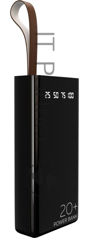 Портативный аккумулятор 20000mAh 2USB 2.1A More choice PB60-20, черный