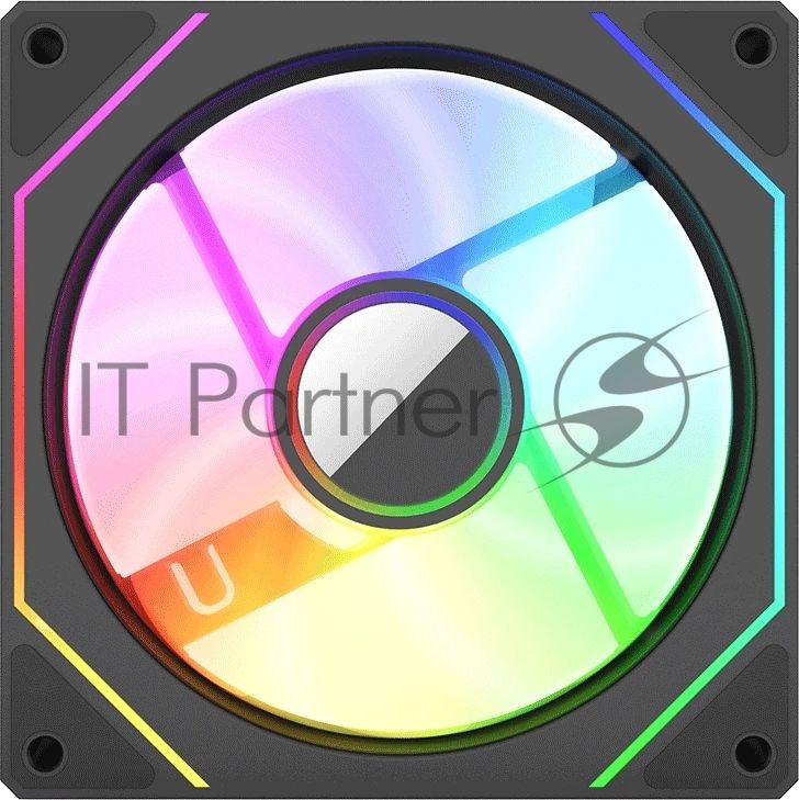 Вентилятор для корпуса Bloody CF-11 LCD ARGb 120х120x25 черный 4-pin 32дБ (упак.:1шт) (CF-11-ARGb120-BK) Ret