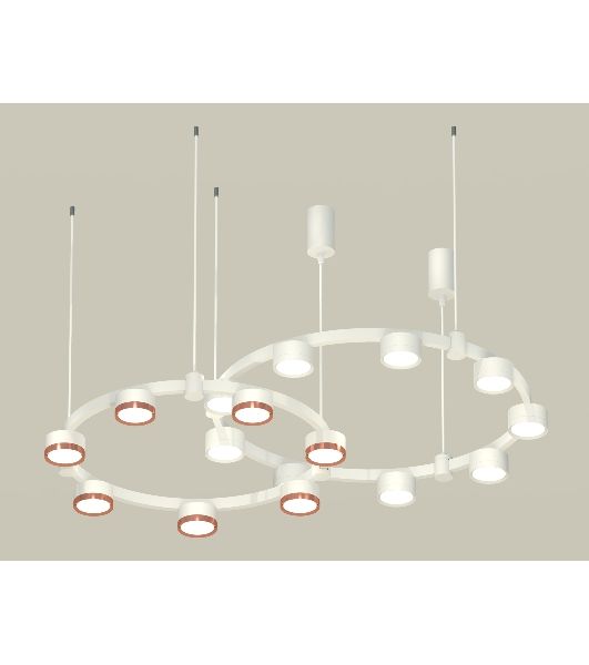 Светильник Ambrella light XR92081200/16 SWH/PPG белый песок/золото розовое полированное GX53 (A9208, C9241,C9236,N8112,N8126)