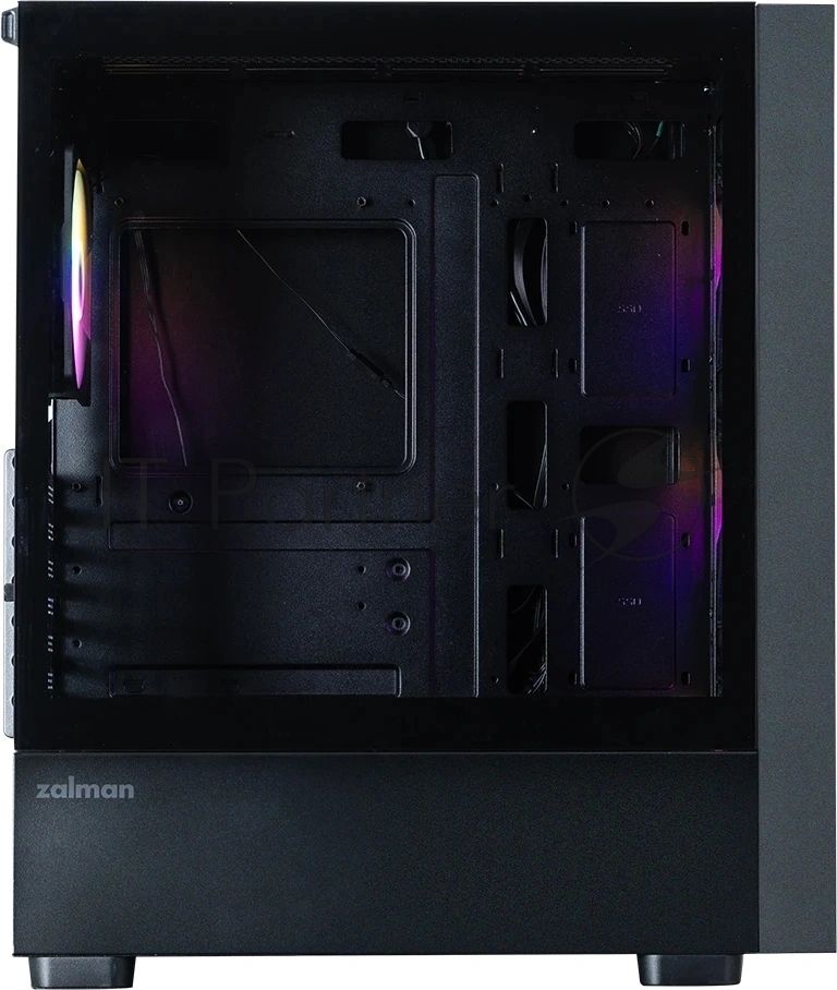 Корпус ZALMAN S6, ATX, BLACK, WINDOW, 2xCombo (3.5" or 2.5"), 1x2.5", 1xUSB Type C, 1xUSB3.0, 1xUSB2.0, FRONT 3x140mm FRGB, REAR 1x120mm FRGB