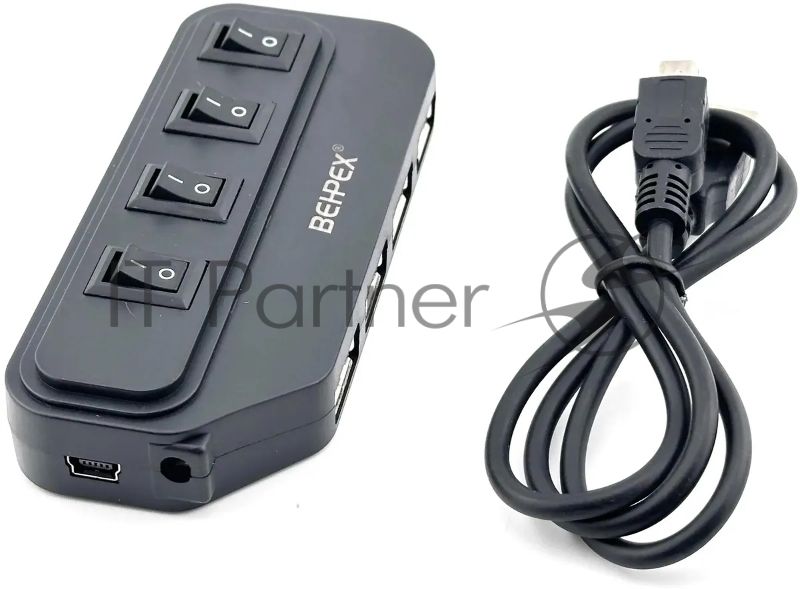 USB-концентратор Behpex BPH-1907, USB 2.0, USB 4 порта, USB