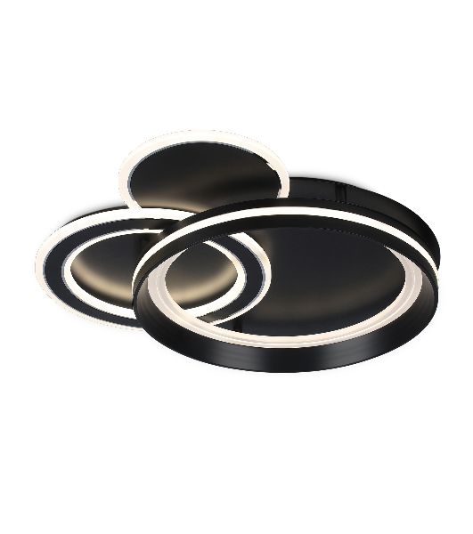 Светильник Ambrella light FA8515/3 BK черный 143W 3000K-6400K 500*500*80 (ПДУ РАДИО 2.4G)