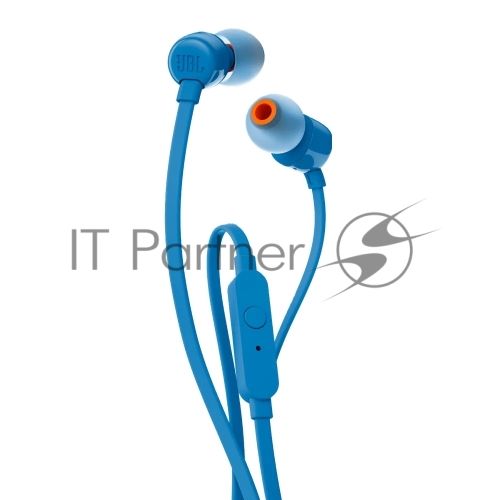 Проводные наушники JBL Tune 110 синий, внутриканальные, Jack 3.5 мм