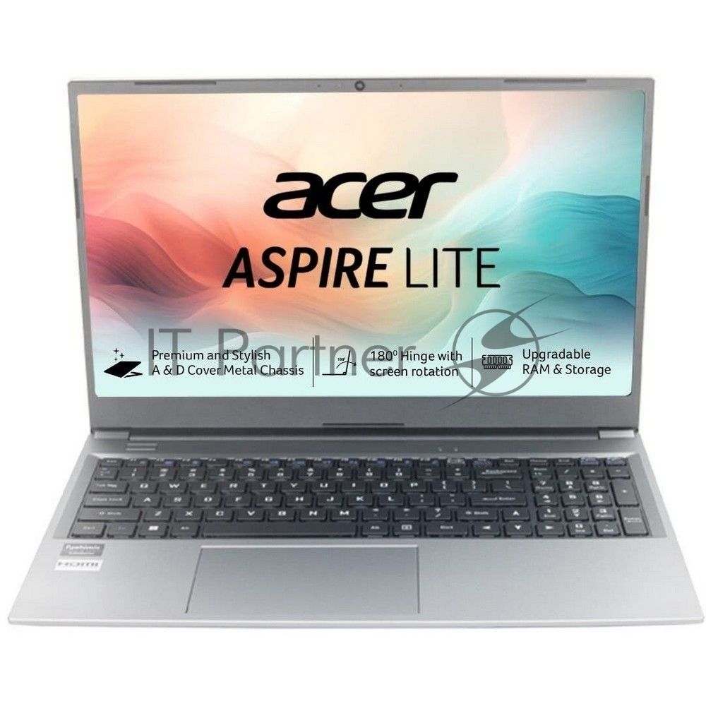 Ноутбук Acer Aspire Lite 15 AL15-41P-R0JJ/15.6"/IPS/AMD Ryzen 3 5400U/8Gb/256Gb SSD/AMD Radeon Graphics/Windows 11 Home/серебристый/1.7kg