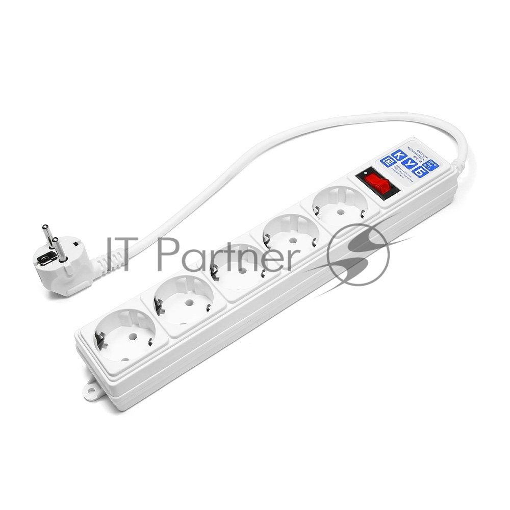 Сетевой фильтр Power Cube B 0,5 м 5 розеток (белый) 10А/2,2кВт