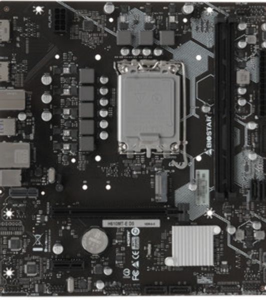 Материнская плата Biostar H610MT-E D5, LGA1700, Intel H610, 2xDDR5, 4xSATA, 1xM.2, 1xPCIe 4.0 x16, DisplayPort, HDMI, 1x1Gb LAN, 3x3.5 мм, 7.1, microATX