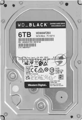 Жесткий диск WD SATA-III 6TB WD6004FZBX Desktop Black (7200rpm) 256Mb 3.5"