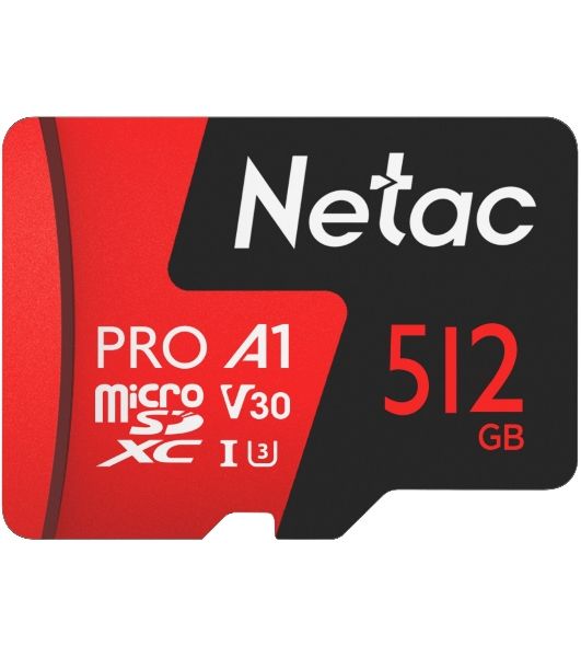 Флеш карта NeTac P500 Extreme Pro MicroSDXC 512Gb V30/A1/C10 up to 100Mb/s