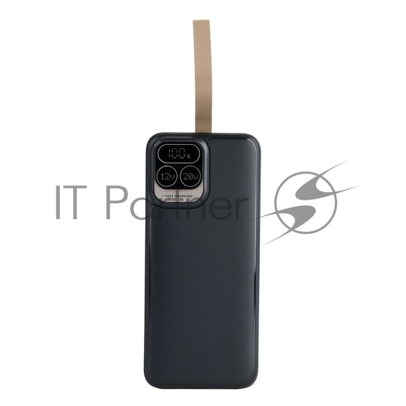 Портативный аккумулятор Perfeo Powerbank Atomic Age 30000 mAh/LED дисплей/PD + QC 3.0/Type-C/2 USB/Выход: 5A, max 22.5Wчерный (PF_E1478)