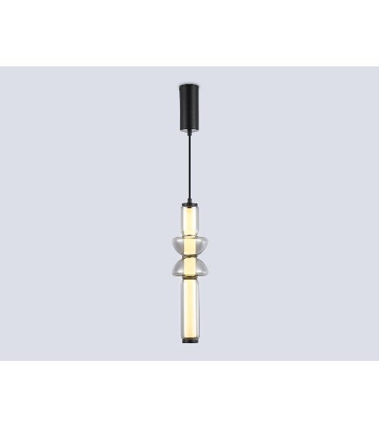 Подвесной светодиодный светильник Ambrella light LH11021 BK/SM черный/дымчатый 17W 3000K D120*435