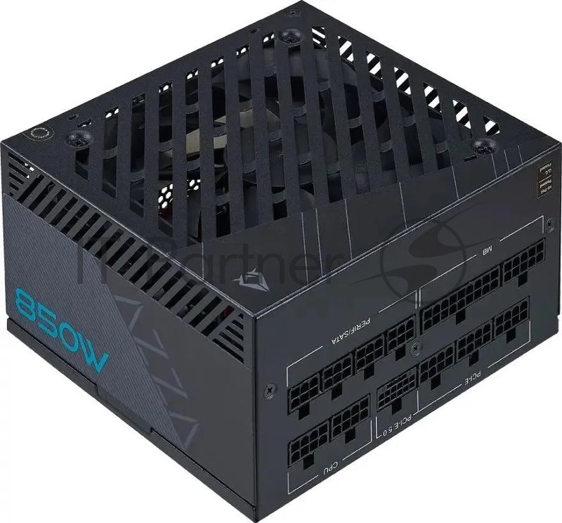 Блок питания Azza PSAZ-850G, 850Вт, 80 PLUS Gold, 120мм, модульный, черный