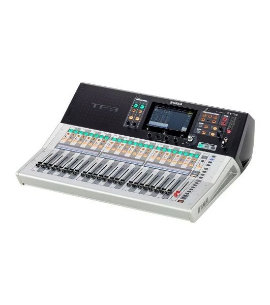 Микшер Yamaha TF3 ZG70960 цифровой, 24 аналоговых XLR/TRS MIC/LINE + 2 аналоговых RCA стерео линейных входа, 16 аналоговых XLR выходов, 25 моторизированных фейдера, 48 входных микшируемых каналов, USB 2.0