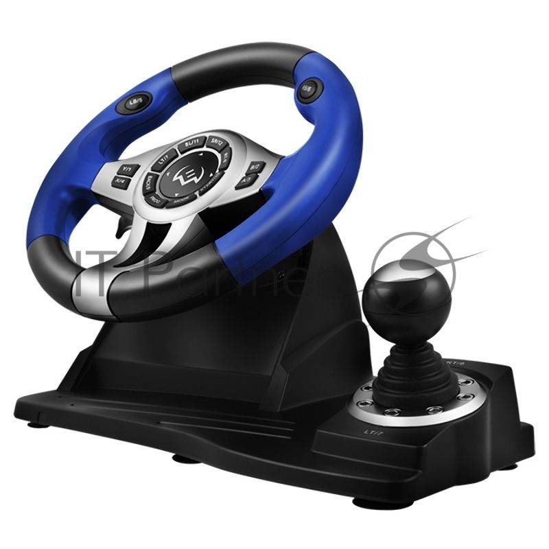 Руль черный Sven GC-W600 (виброотдача, педали, джойстик, 12 кн., USB)