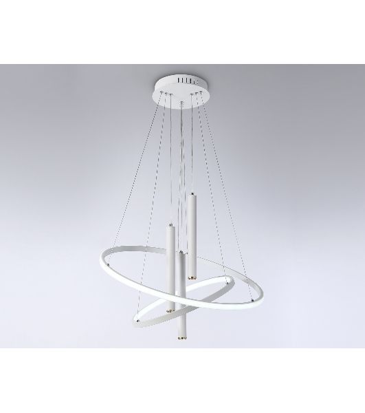 Подвесной светодиодный светильник Ambrella light FL5371/2+3 WH белый 93W 3000K/4200K/6400K+4200K D600/400*1200 (ПДУ ИК)