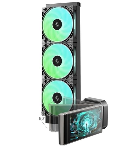 Система водяного охлаждения Deepcool LT360 Vision ARGB черный, алюминий/медь, 2500 об/мин, 33.66 дБ, 4 pin, 350 Вт