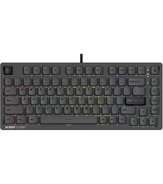 Клавиатура A4Tech Bloody MS76 проводная, USB Type-A, темно-серый