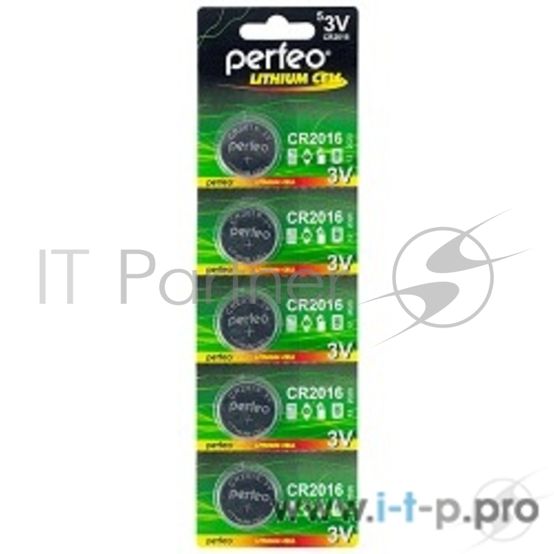 Батарейка Perfeo CR2016/5BL Lithium Cell