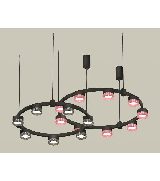 Светильник Ambrella light XR92091310/16 SBK/PI/BK черный песок/розовый/тонированный GX53 (A9209, C9242, C9238, N8486, N8484)