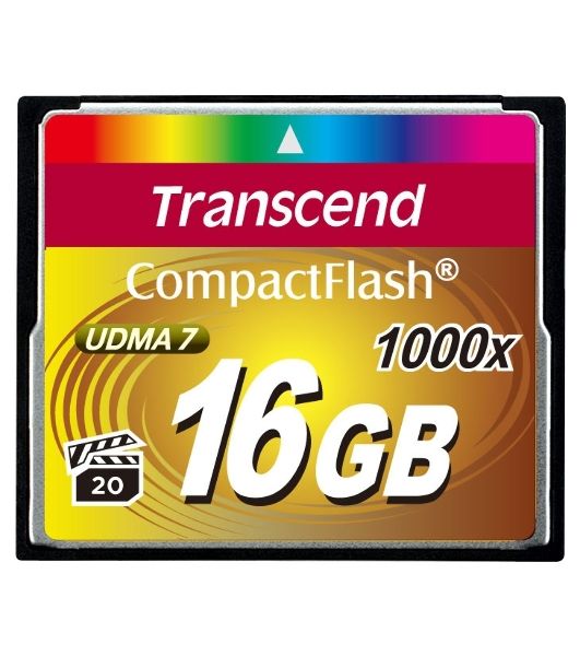 Флеш карта Transcend Ultimate TS16GCF1000/CF (Compact Flash)/16 ГБ/UDMA 7, VPG 65/160 МБ/с
