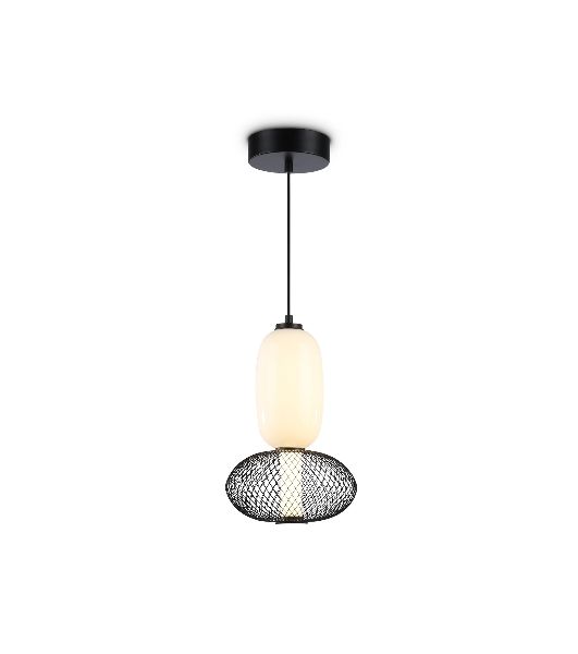 Подвесной светодиодный светильник Ambrella light LH11007 BK/FR черный/белый матовый 15W 3000K D220*350