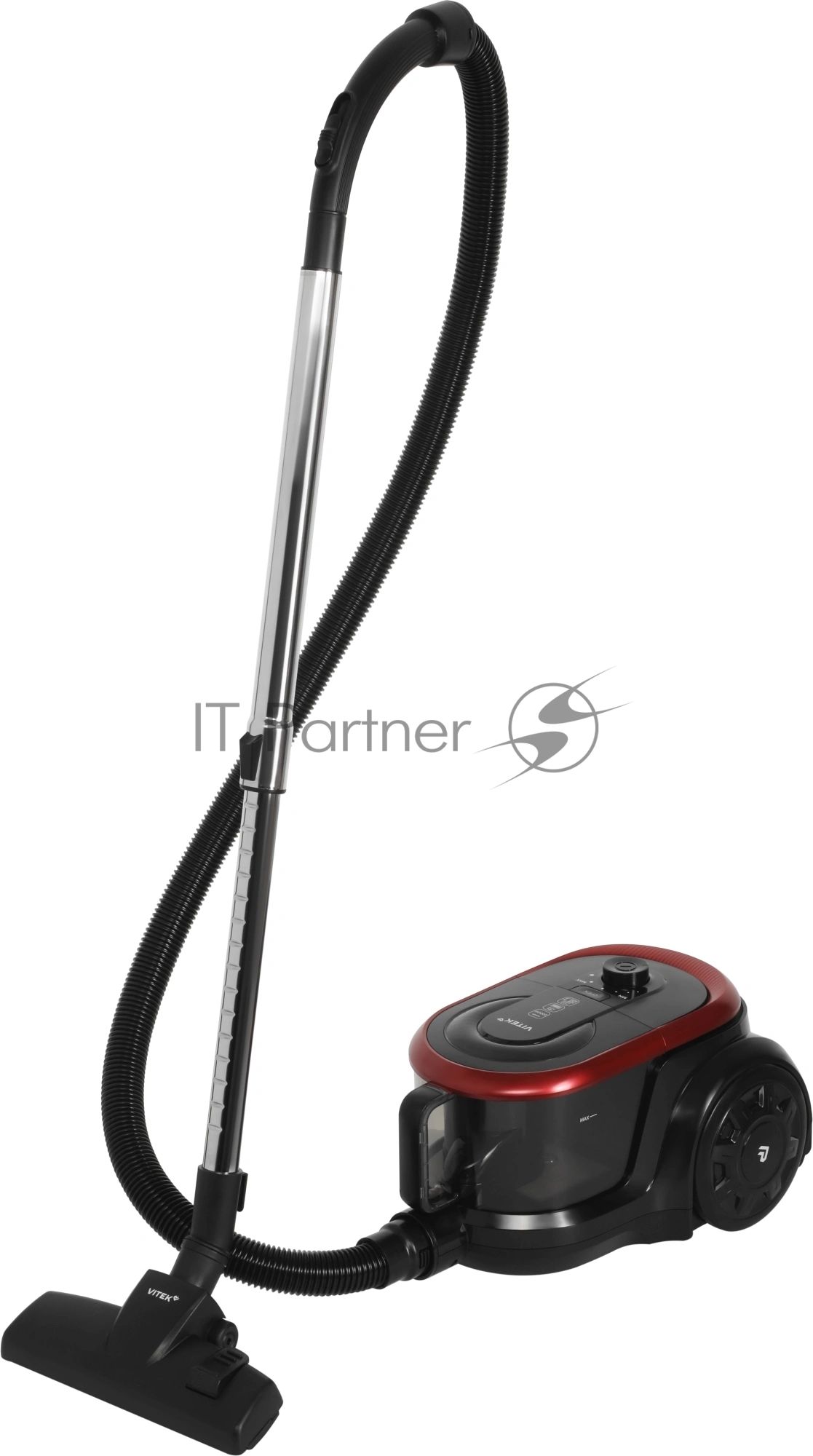Пылесос Vitek VT-CV1880 черный/красный, 400/2000 Вт, уборка сухая, пылесборник контейнер 2,5 л