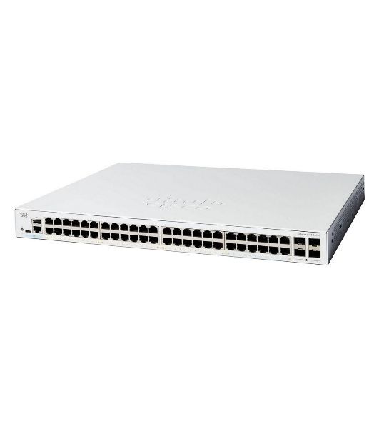 Коммутатор Cisco Catalyst C1300-48T-4G, 48×1 Гбит/с, 4×1 Гбит/с SFP, управляемый