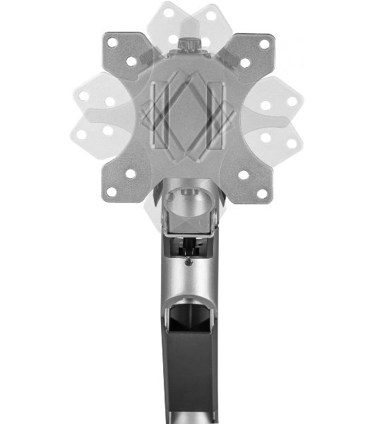 Кронштейн для мониторов Ultramounts UM717 серебристый 17"-49" макс.18кг крепление к столешнице поворот и наклон
