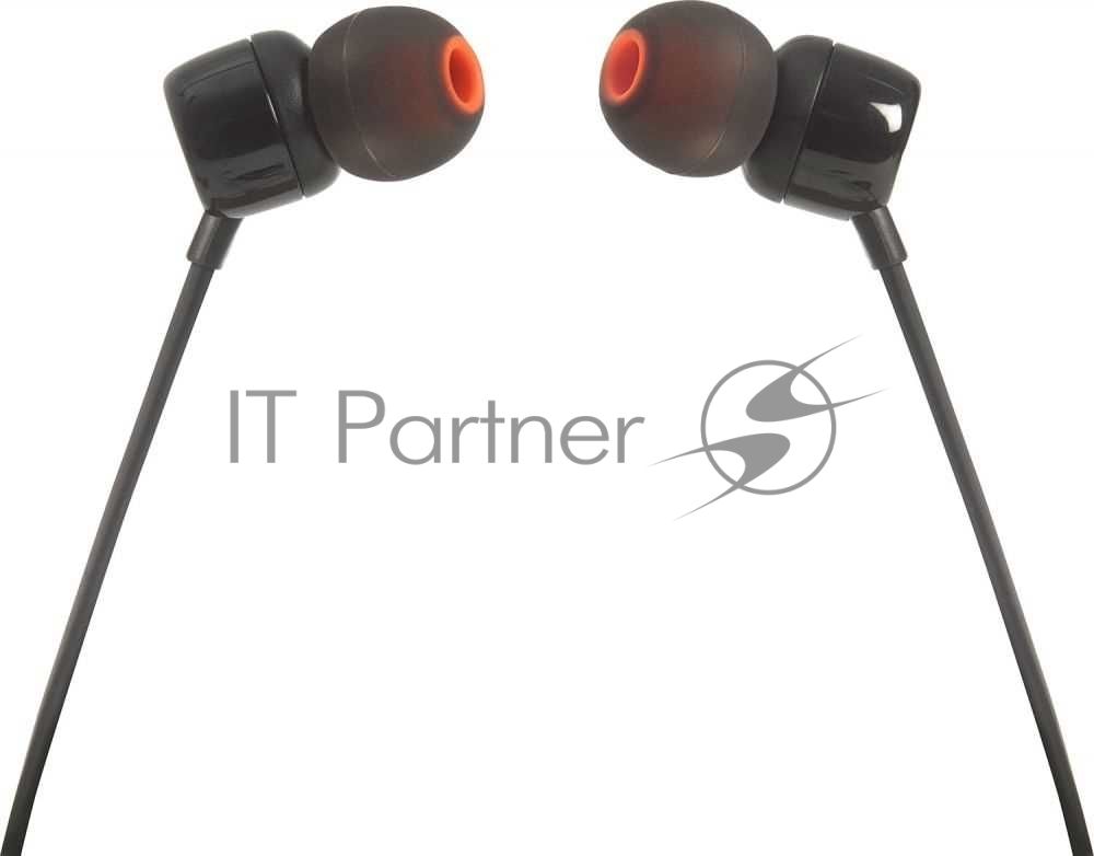 Проводные наушники JBL Tune 110 черный, внутриканальные, Jack 3.5 мм