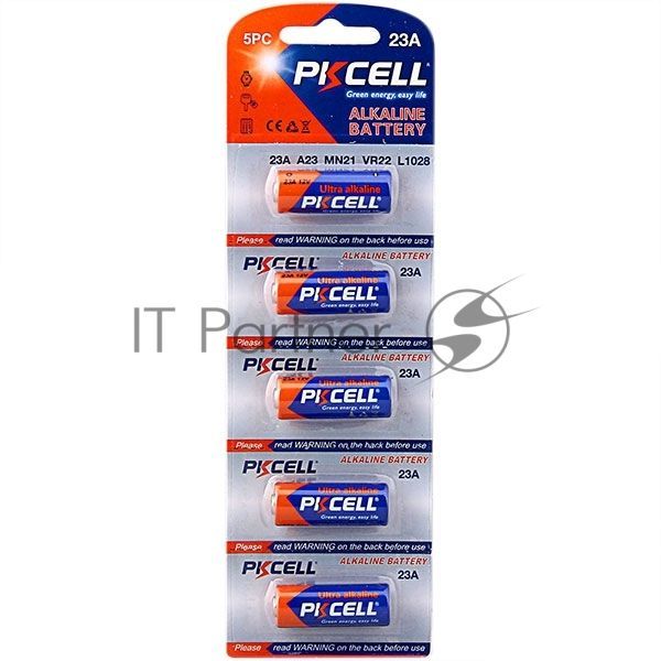 Щелочной/алкалиновый элемент питания PKCELL 12V 23A-5B тип - A23 5 шт в блистере