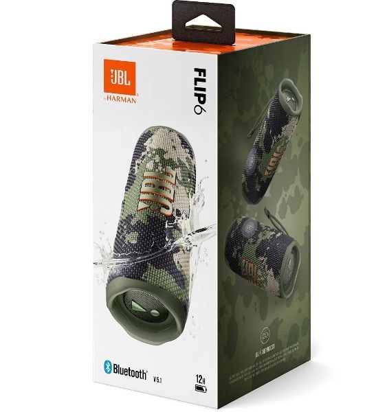 Портативная акустика JBL Flip 6, камуфляж