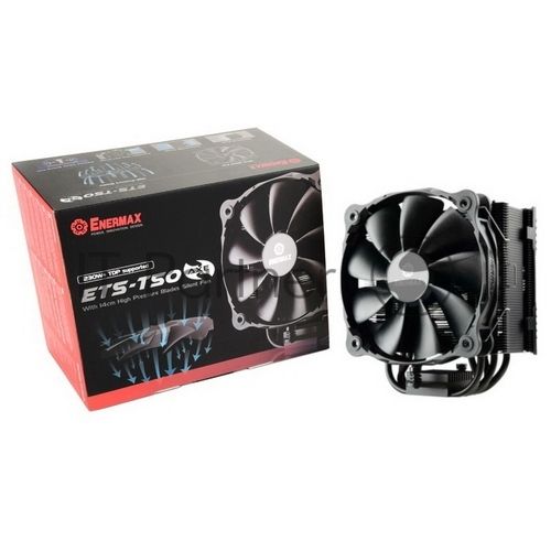 Кулер для процессора Enermax ETS-T50 AXE черный, 140 мм, алюминий/медь, 1000 об/мин, 22 дБ, 4 pin, 230 Вт, 163 мм