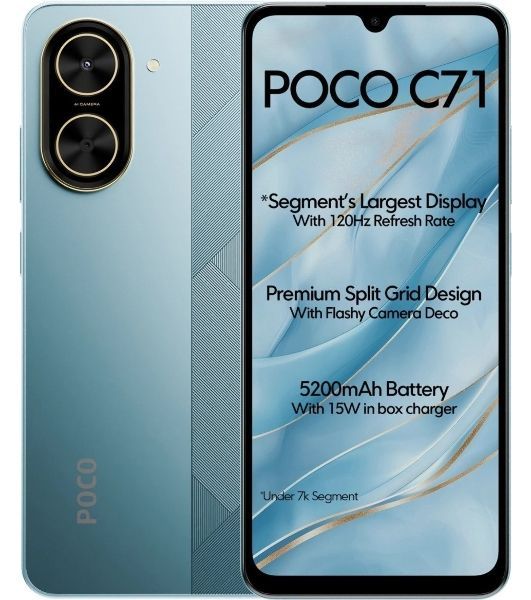Смартфон Poco C71 RU 4/128Gb синий