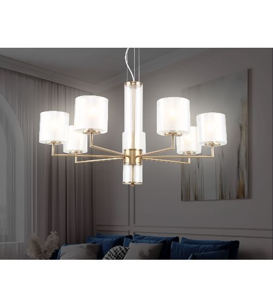 Люстра Ambrella light LH56013/7 BS/FR латунь/белый матовый E14*7 max 40W D790*1260