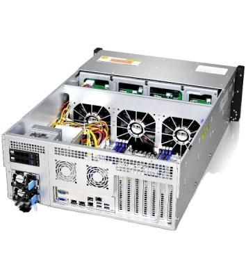 Серверный корпус Gooxi RMC4124-670-HSE-D 4U 24bay chassis,Expander backplane rear 2*2.5"SAS/SATA 1300W 1+1 EU power cables rail kit